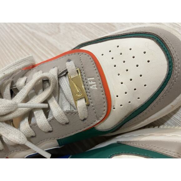 Nike Women’s Air Force 1 Shadow Sail Signal Blue Green CI0919-109 Sz 8.5 Sneaker - Picture 5 of 6